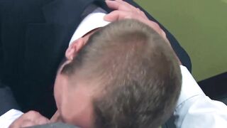 Hot businessman Hans Berlin cock sucking and ball licking