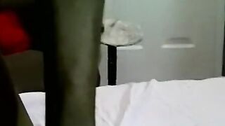 Interracial masturbation session with a couple of amateurs