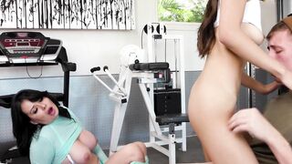 DEVILS SEX TAPE - Pervy Long Boobs Stepmom Watches Beauty Step Daughter Fucked While Masturbates