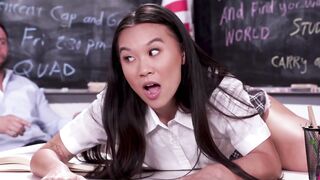 DEVILS TAPE - Sensual Schoolgirl Kimmy Kimm Deepthroats Her Professor's Penis For Beautiful Grades