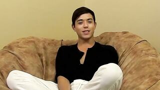 BoyObsession.com - Jamie Sanders' brunette twink bottom loves a big toy for anal fun