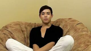 BoyObsession.com - Jamie Sanders' brunette twink bottom loves a big toy for anal fun
