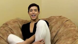 BoyObsession.com - Jamie Sanders' brunette twink bottom loves a big toy for anal fun