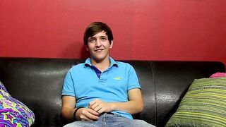 Horny twink Colby Klein jerks off with dildo to cum solo