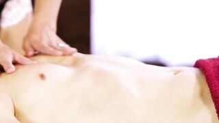 FANTASY STROKES - Bombshell Big Titted Masseuse Deepthroats A Big Penis And Riding It Until He Jizzes On Her