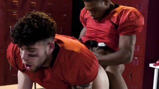 HETEROFLEXIBLE - Angry Heterosexual Alpha Adrian Hart Dominates Football Teammate Inside Locker Room