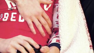 BoysAndDads.com - Adorable stepson Austin Young devours my fat dick while I finger hi