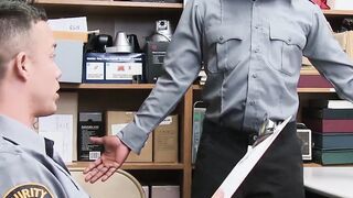 SayUncleNetwork.com - Ebony security guard punished with bareback by hung superior