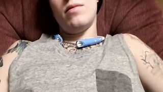 HungThugs.com - Skinny stud Blinx wanks his rock solid prick all alone