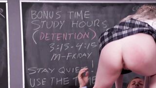 DEVILS MOVIE - Bratty College Girl Melody Marks Blows And Fucks Her Professor's Huge Penis