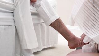 GirlMormons.com - Cute blonde Mormon virgin bounces on elder's throbbing cock for div
