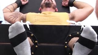 MaleFeetXXX.com - Inked stud enjoys his buddy's toes in intimate encounter