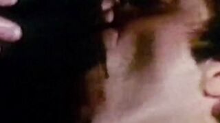 Bearded vintage homo strokes his dick then swallows an awesome cock