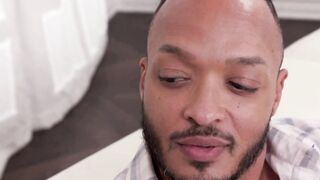 DEVILS TGIRLS - Goddess Tranny Into Tights Tori Easton Fucks Ebony Man Into The Booty And Jizzes On His Face