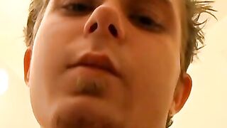 TwinkUndie.com - Horny Billy Da Kidd's big cock stroke in his snug white briefs