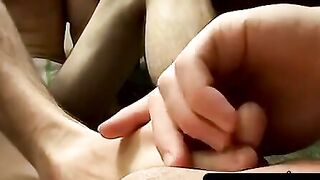 ToesXXX.com - Devin's hot gay fantasy fulfilled by hungry guys