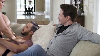 Busty MILF Natasha Nice cuckolds her husband while riding another dick