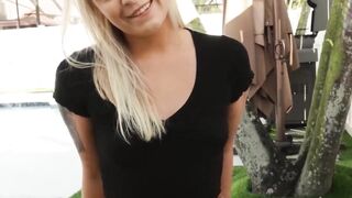 Blonde teen Krissy Knight is so wet from having a fat dick inside her