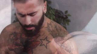 Gorgeous gay Rikk York indulges in a deep hard and raw sex before cumming