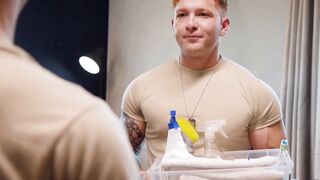 HETEROFLEXIBLE - Jeremiah Cruze Destroys Military Rival Blain O'Connor's Butt Into Their Sergeant's Bed