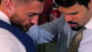 PlayingMen.com - Hunk in classy suit pounded after being slapped and fucked with big