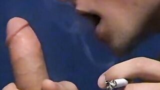 Gorgeous Shane Allen fires his cig before getting a deep ass penetration by handsome