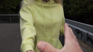 Blonde Vanessa Hillz revealed her boobs which made my cock hard enough to fuck her
