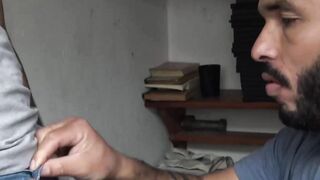 Cleaning bearded dude Davids hairy ass using my delicious dick