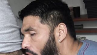 Cleaning bearded dude Davids hairy ass using my delicious dick