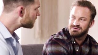 ADULT TIME - Therapist Caden Jackson Offer Heterosexual Client Bruce Jones His First Homosexual Anal Experience