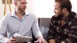 ADULT TIME - Therapist Caden Jackson Offer Heterosexual Client Bruce Jones His First Homosexual Anal Experience