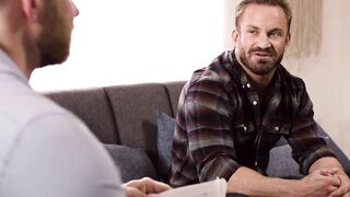 ADULT TIME - Therapist Caden Jackson Offer Heterosexual Client Bruce Jones His First Homosexual Anal Experience