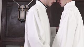 FatherXXX.com - Priest seduces young twink into a forbidden raw anal adventure in the