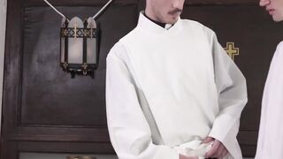 FatherXXX.com - Priest seduces young twink into a forbidden raw anal adventure in the