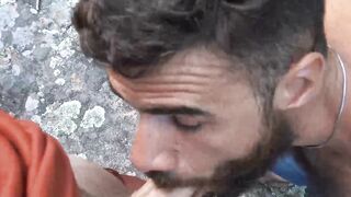 LatinoJuice.com - Hairy Latino Rodrigo El Santo rides Pablo X dick outdoors