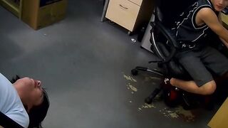Naughty twink mouth filled with two big cocks