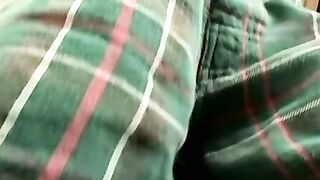 Long haired blond straight thug masturbates and cums solo