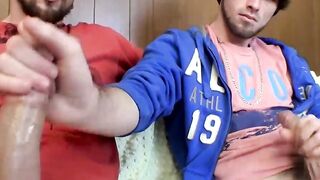 Dakota jerks himself and loves to stroke his hairy pal Nolan
