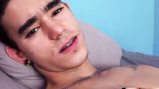 MachoIO.com - Tomas strips naked and pumps a load from his big dick