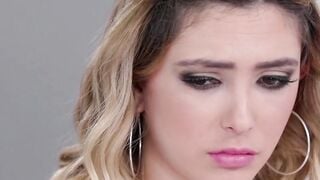 Lesbian seduces and strapon fucks young babes ass