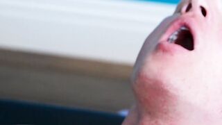 Bald masseur massages hunky dude and rides his cock