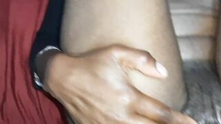 She wants me to lick her nylon foot and cum into her cunt