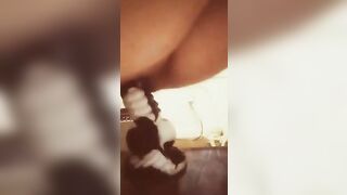 BBW Raven Bonez fucks self with Long Dragon Sex Toy