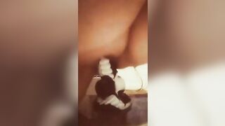 BBW Raven Bonez fucks self with Long Dragon Sex Toy