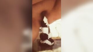 BBW Raven Bonez fucks self with Long Dragon Sex Toy