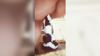 BBW Raven Bonez fucks self with Long Dragon Sex Toy
