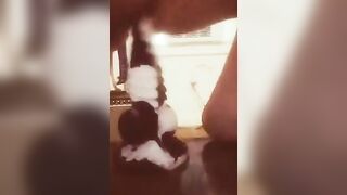 BBW Raven Bonez fucks self with Long Dragon Sex Toy