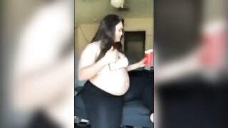BBW Thicccollegegirl burger & fries stuffing two (plus burps)