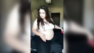 BBW Thicccollegegirl burger & fries stuffing two (plus burps)
