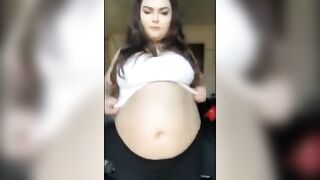 BBW Thicccollegegirl burger & fries stuffing two (plus burps)